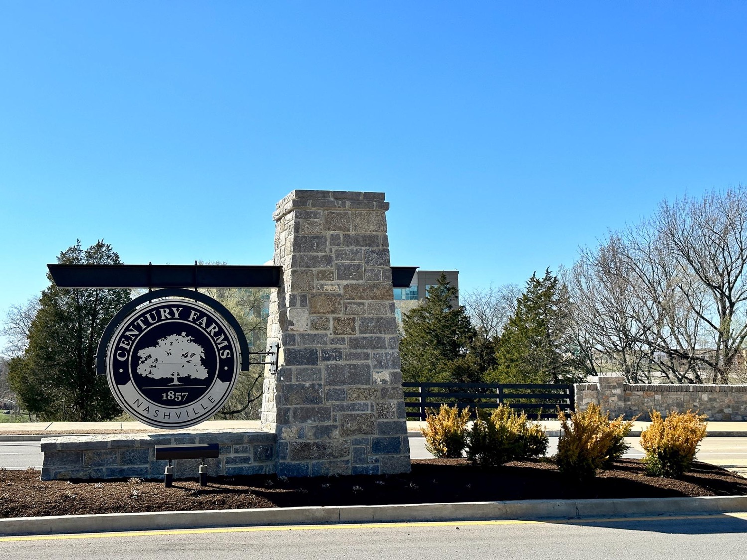 Century Farms entrance sign in Antioch, Nashville.
